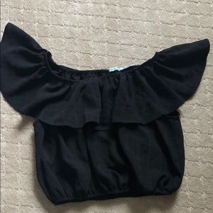 Kimchi Blue Off the shoulder black top